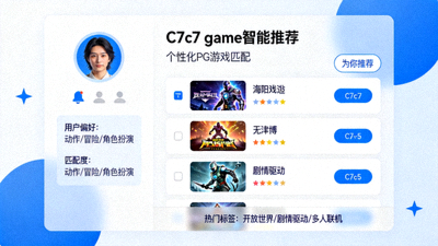 C7c7 game智能推荐系统界面，个性化PG游戏匹配